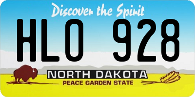 ND license plate HLO928