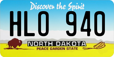 ND license plate HLO940