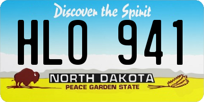 ND license plate HLO941