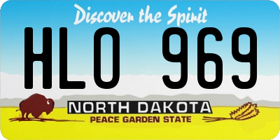 ND license plate HLO969