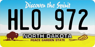 ND license plate HLO972