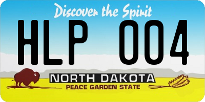 ND license plate HLP004