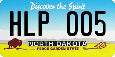 ND license plate HLP005