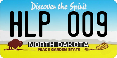 ND license plate HLP009