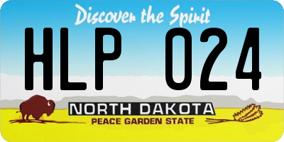 ND license plate HLP024