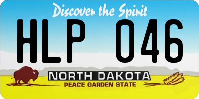 ND license plate HLP046