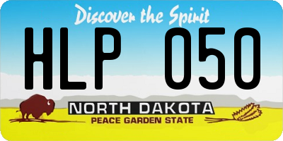 ND license plate HLP050