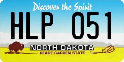 ND license plate HLP051