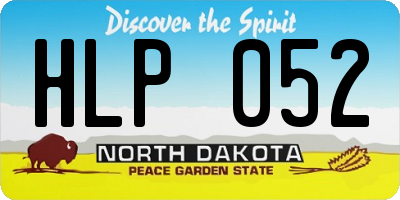 ND license plate HLP052