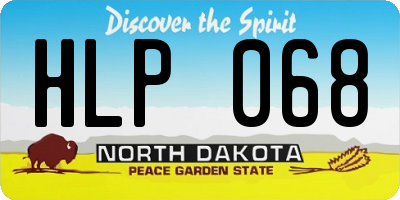 ND license plate HLP068