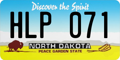 ND license plate HLP071