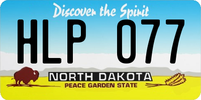 ND license plate HLP077