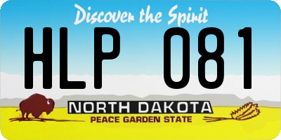 ND license plate HLP081