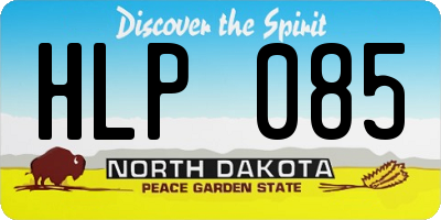 ND license plate HLP085