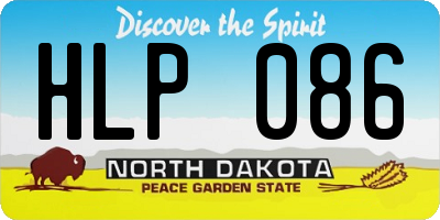 ND license plate HLP086