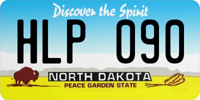 ND license plate HLP090