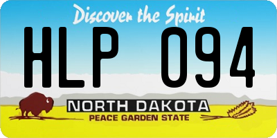 ND license plate HLP094