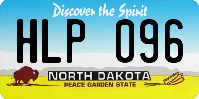 ND license plate HLP096