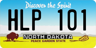 ND license plate HLP101