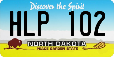 ND license plate HLP102