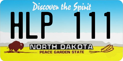ND license plate HLP111