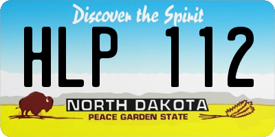 ND license plate HLP112