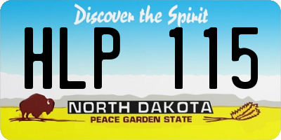 ND license plate HLP115