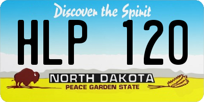 ND license plate HLP120