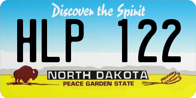 ND license plate HLP122