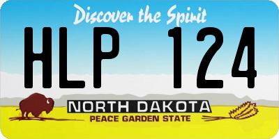 ND license plate HLP124