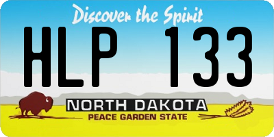 ND license plate HLP133