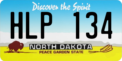 ND license plate HLP134