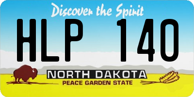 ND license plate HLP140