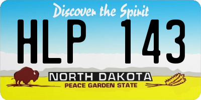 ND license plate HLP143
