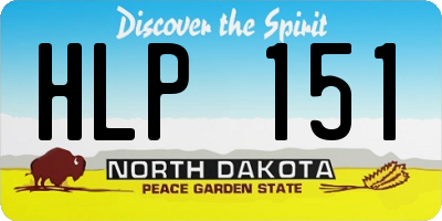 ND license plate HLP151