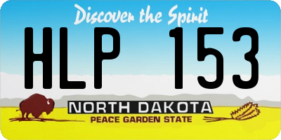 ND license plate HLP153