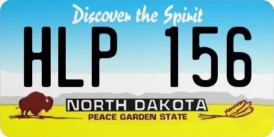 ND license plate HLP156