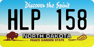 ND license plate HLP158