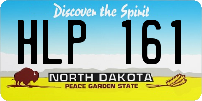 ND license plate HLP161