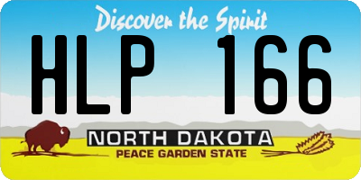 ND license plate HLP166