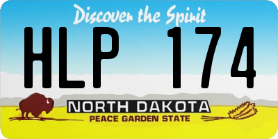 ND license plate HLP174