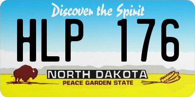 ND license plate HLP176