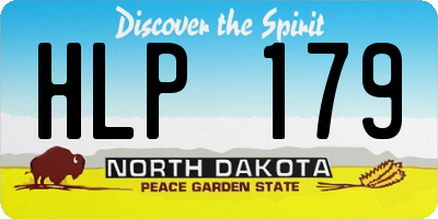 ND license plate HLP179