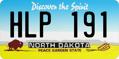 ND license plate HLP191