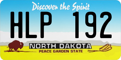 ND license plate HLP192