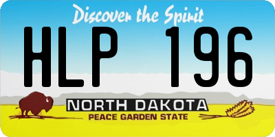 ND license plate HLP196