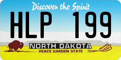 ND license plate HLP199