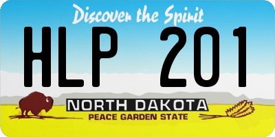 ND license plate HLP201