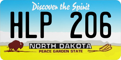ND license plate HLP206