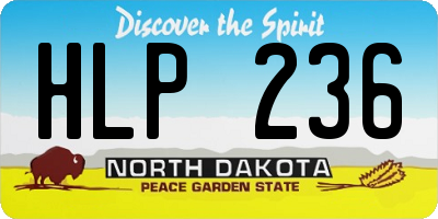 ND license plate HLP236
